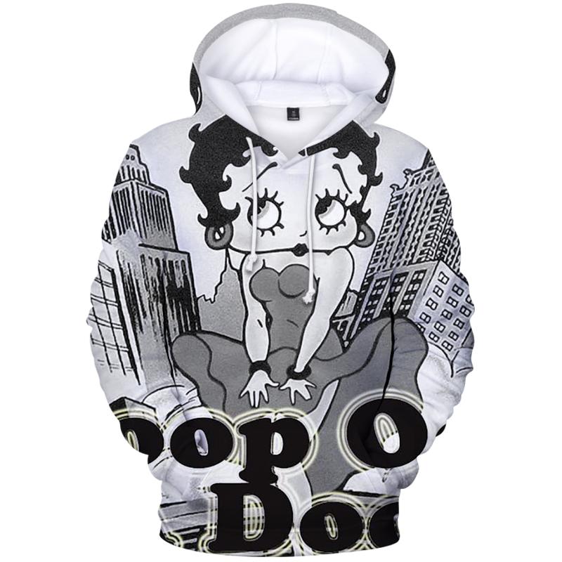 3D Printed Betty BOOP Sweatshirt Hoodies