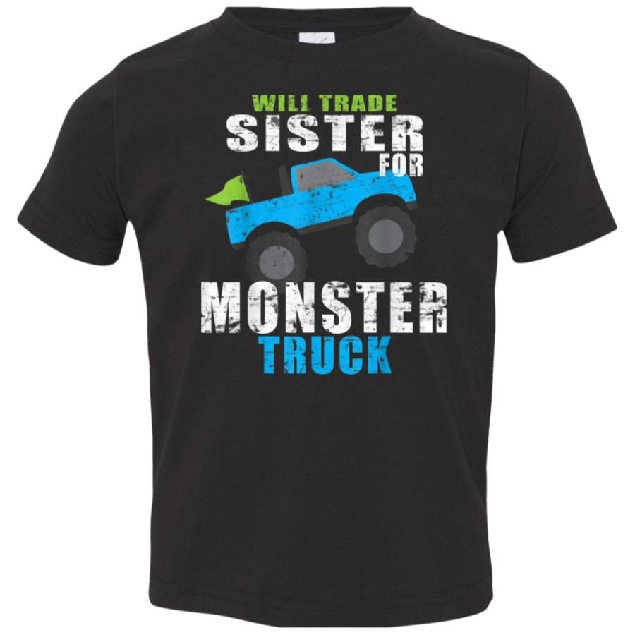 Monster Truck Shirt For Boys Toddlers Youth tshirt 3321 Rabbit Skins Toddler Jersey T-Shirt