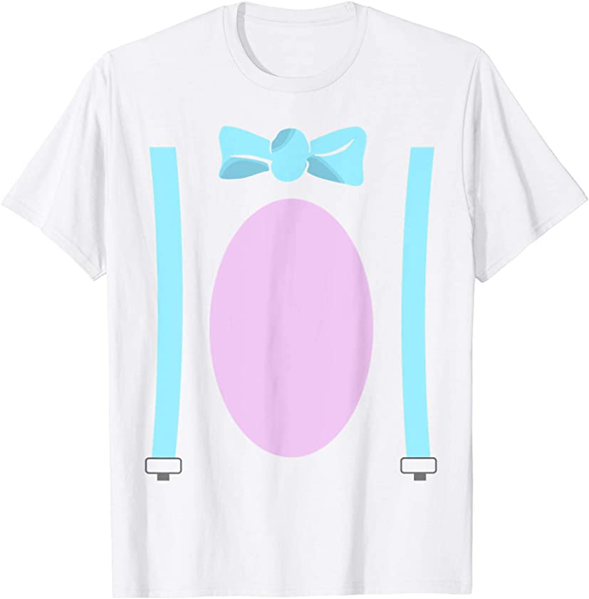 Easter Bunny Costume Bow Tie Suspenders Funny Kids Easter T-Shirt