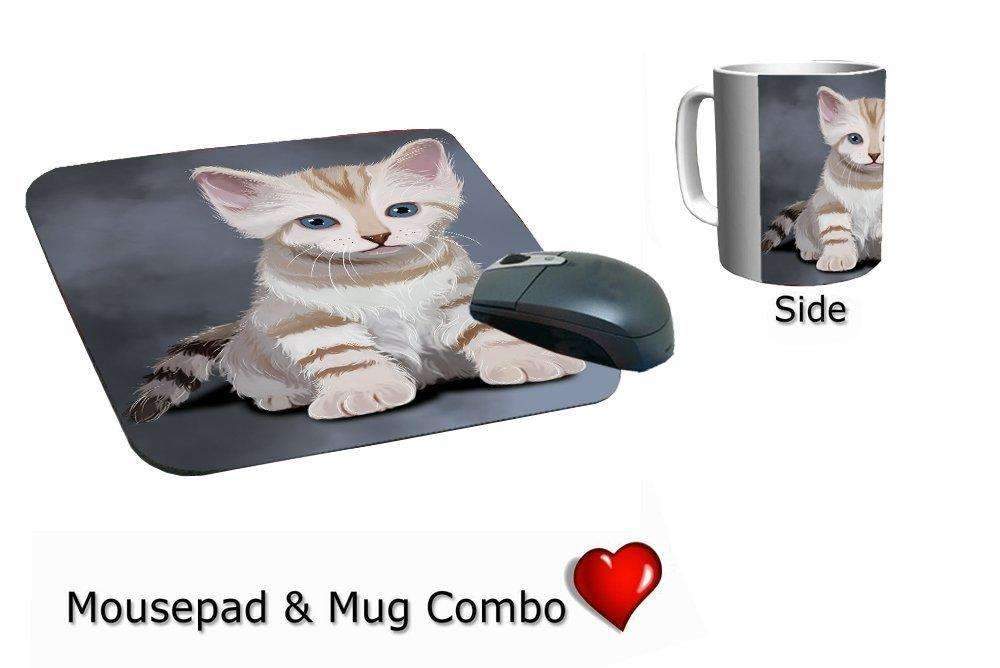 Bengal Kitten Cat Mug & Mousepad Combo Gift Set