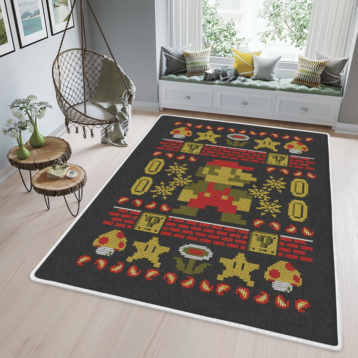 Super Mario 8 Bit Rug