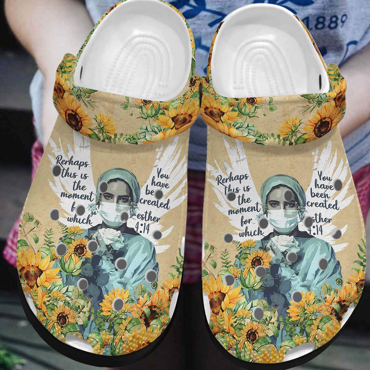 Nurse Personalized Clog, Custom Name, Text, Color, Number Fashion Style For Women, Men, Kid, Print 3D Nurse’S Wings