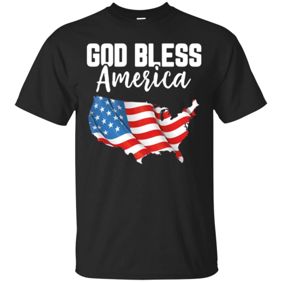 AGR American Flag T-Shirt God Bless America 4th of July Tee Unis