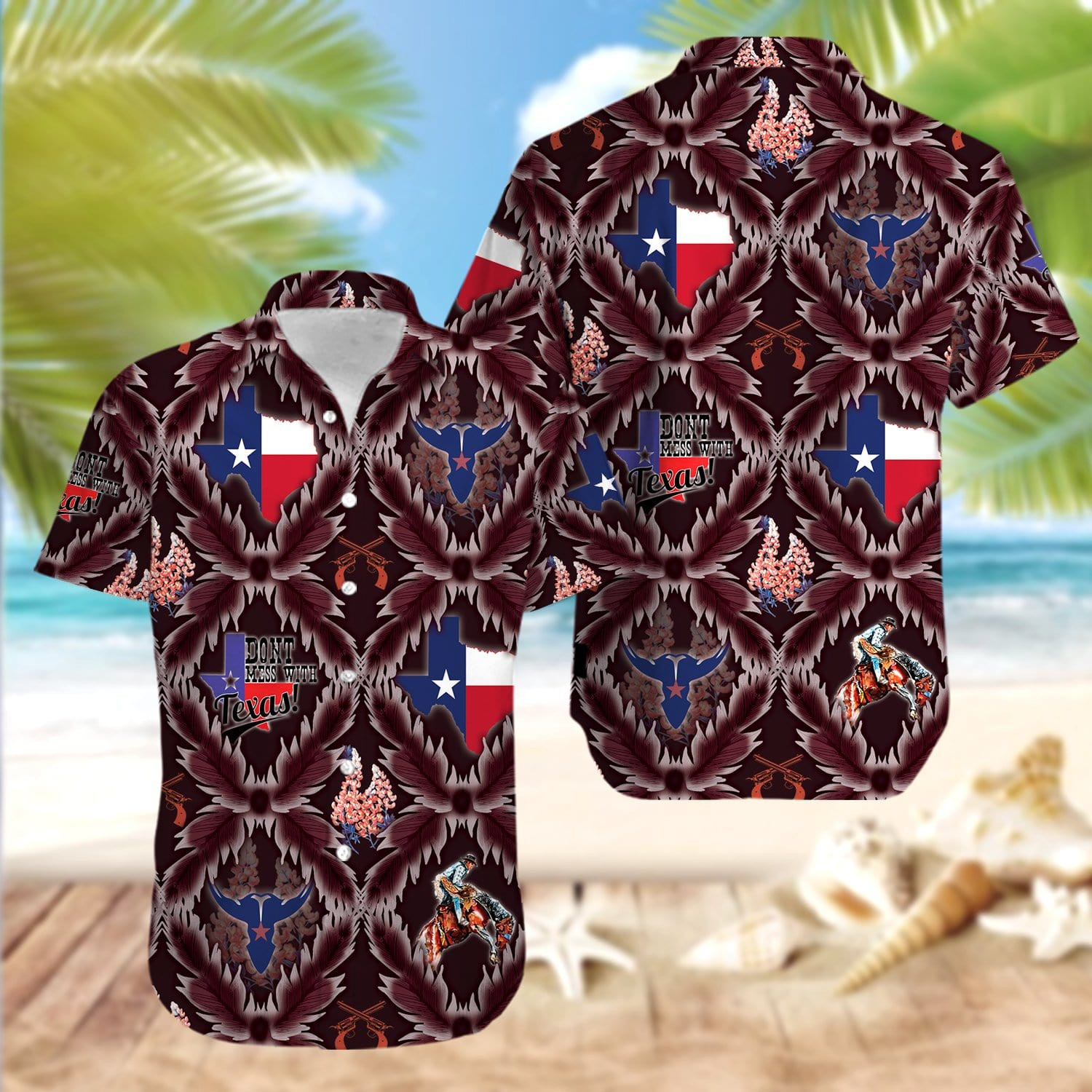 Hawaii Aloha Shirts All About Texas Ha96338