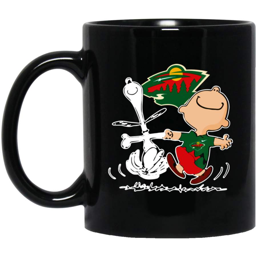 Charlie Brown & Snoopy Minnesota Wild Mug 11 oz 15 oz Black Mug