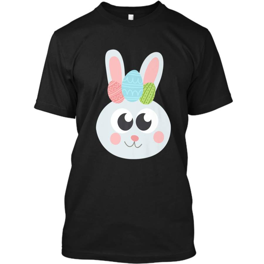 Cool Adorable Easter Bunny Face Costume Emojis Shirt Gift Custom Ultra Cotton