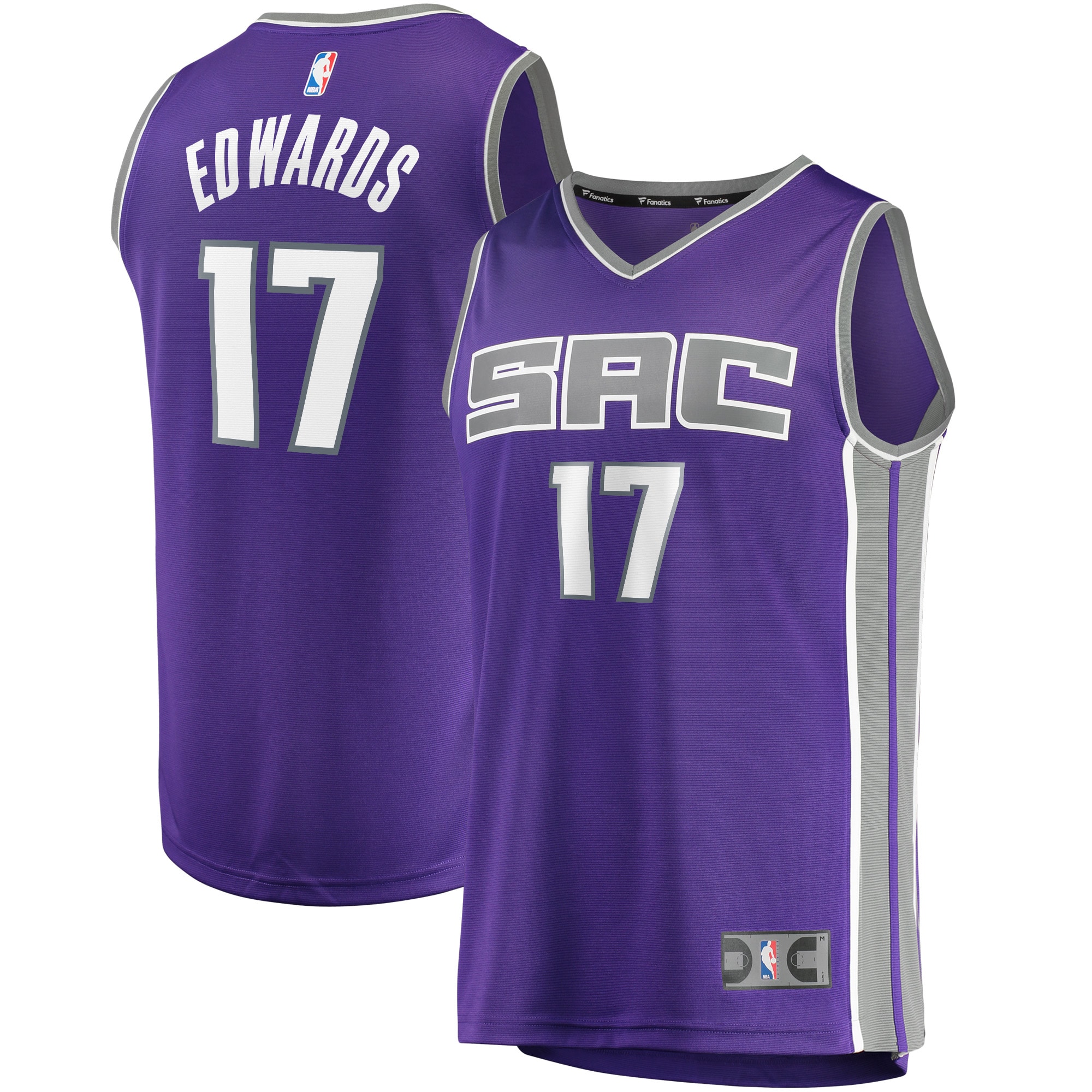 Kessler Edwards Sacramento Kings Branded Youth Fast Break Player Jersey – Icon Edition – Purple