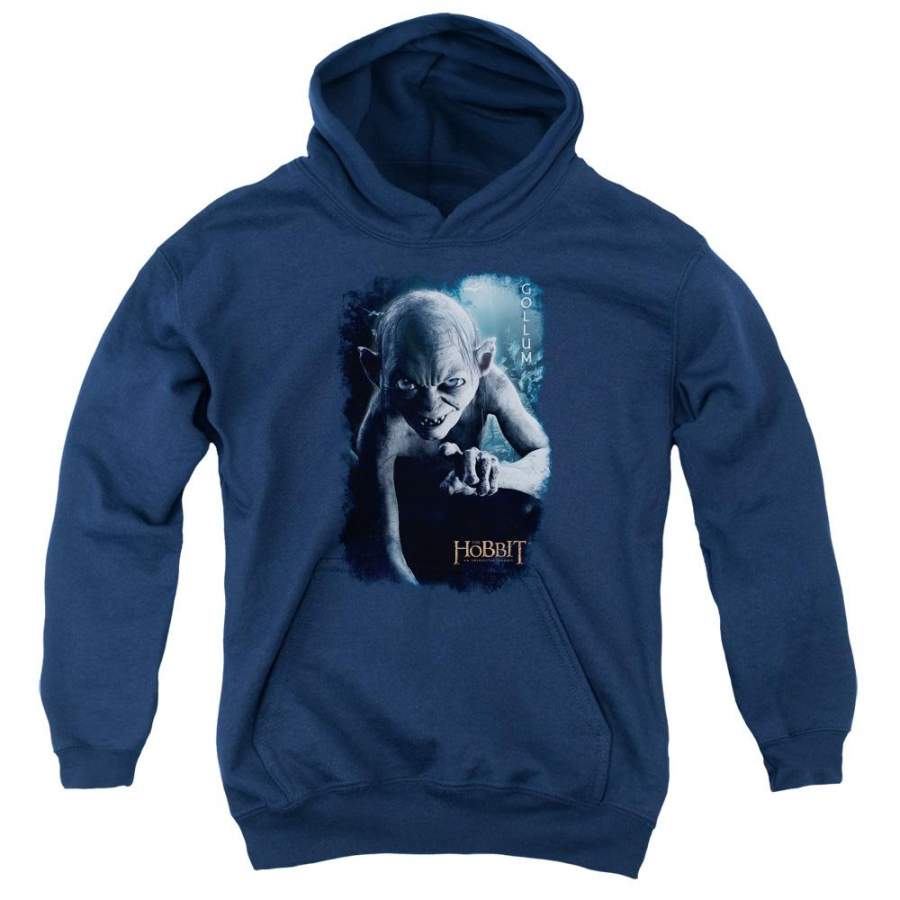 The Hobbit Gollum Poster Kids Youth Hoodie Navy Blue