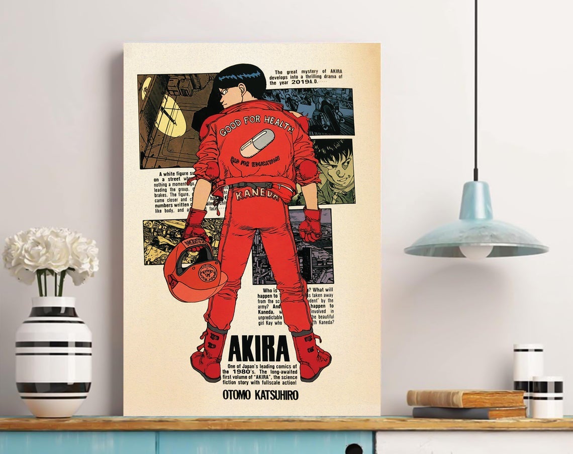 Akira Wall Poster, Katsuhiro Otomo Canvas Wall Art, Anime Poster, Manga Canvas Rolls, Wall Hanging, Wall Print, Home Decor, Wall Decor Visual Art