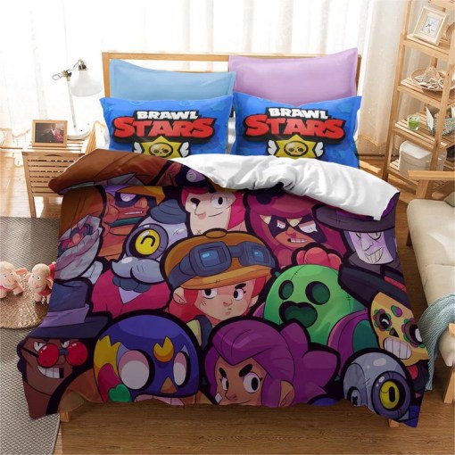 Brawl Stars 7 Duvet Cover Pillowcase Home Decor 3D Bedding Set 8667