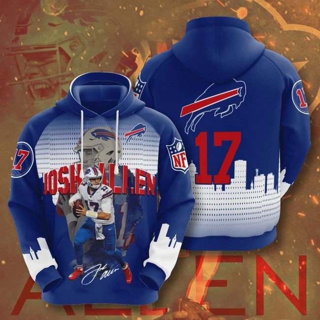 Buffalo Bills 17 Josh Allen 80 Unisex 3D Hoodie Gift For Fans