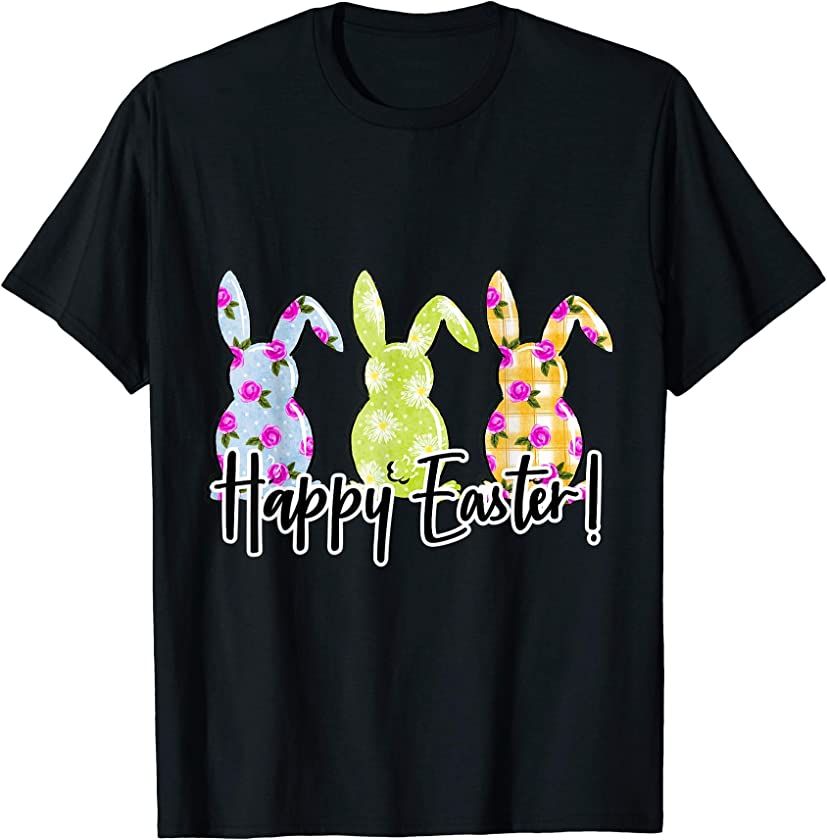 Rabbits Bunnies Happy Easter Day T-Shirt