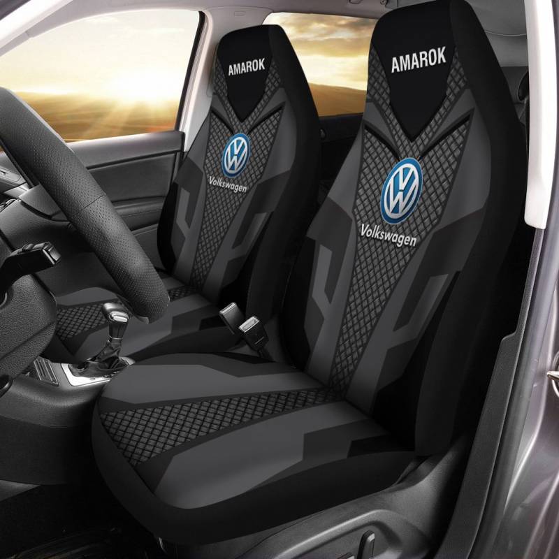 Volkswagen Amarok TDV Car Seat Cover (Set of 2) Ver 1 (Black)