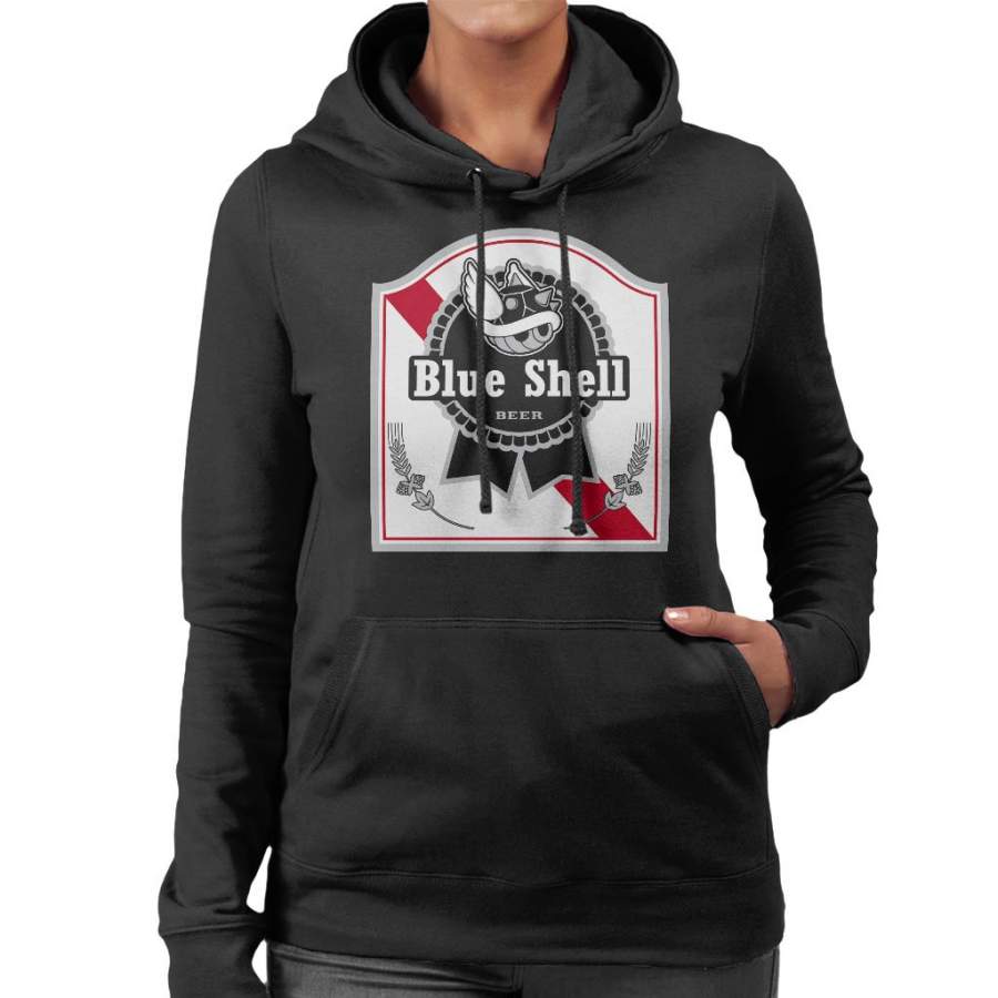 Super Mario Blue Shell Beer Women’s Hooded Sweatshirt