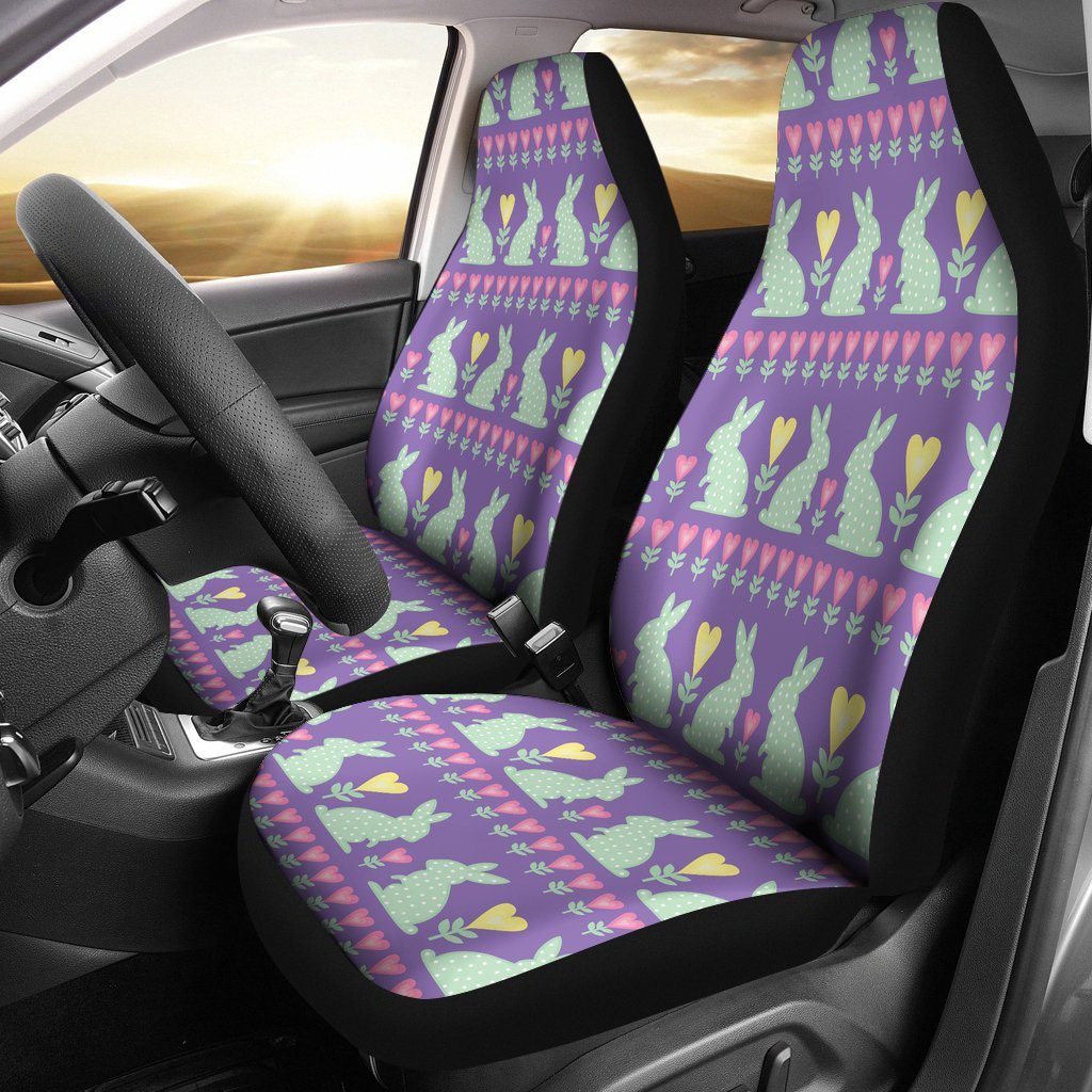 Rabbit Pattern Print Design RB01 Universal Fit Car Seat Covers