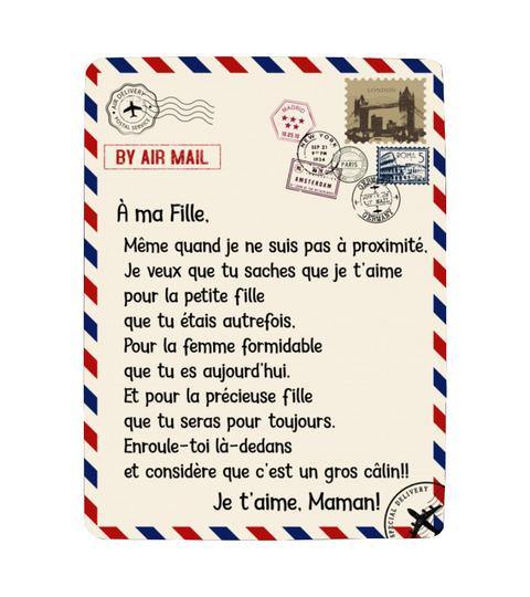 À Ma Fille Je T’Aime Maman – Gift For Daughter Home Decor Gift For Family – Sherpa Blanket Fleece Blanket