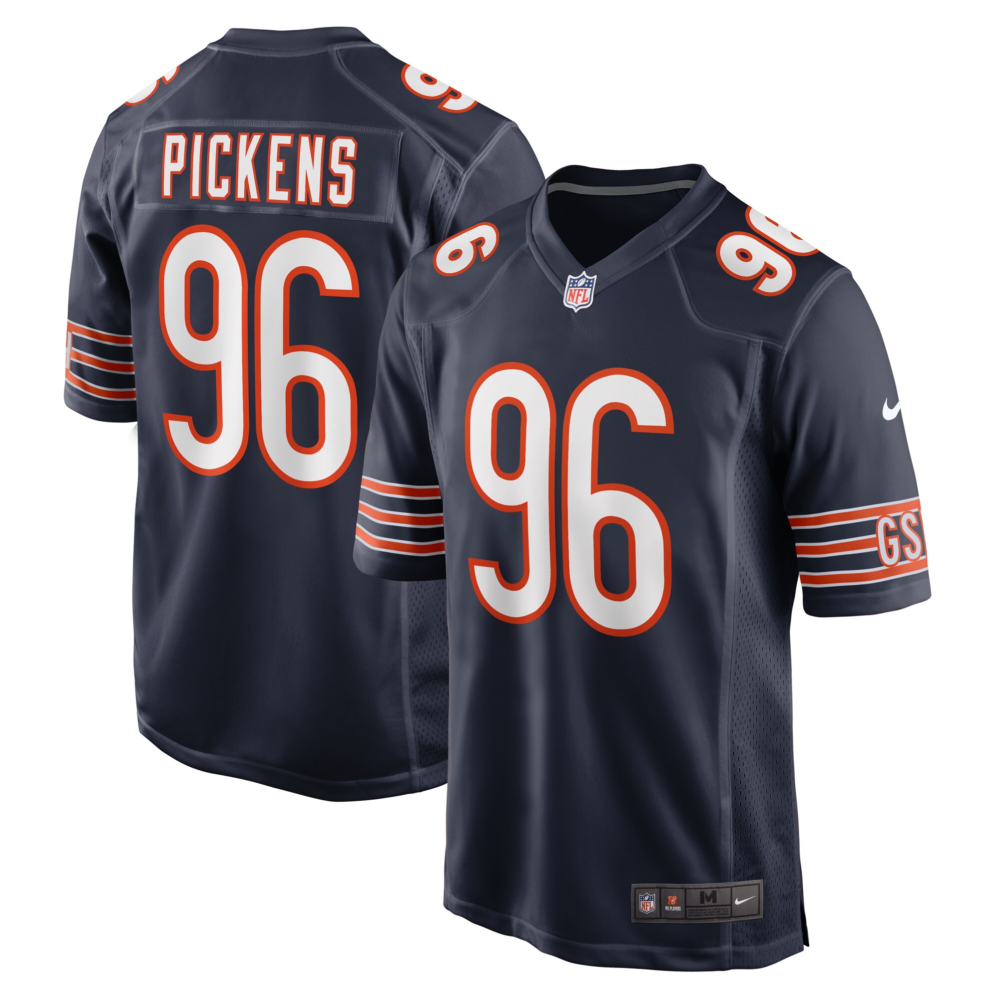 Zacch Pickens Chicago Bears Team Game Jersey – Navy