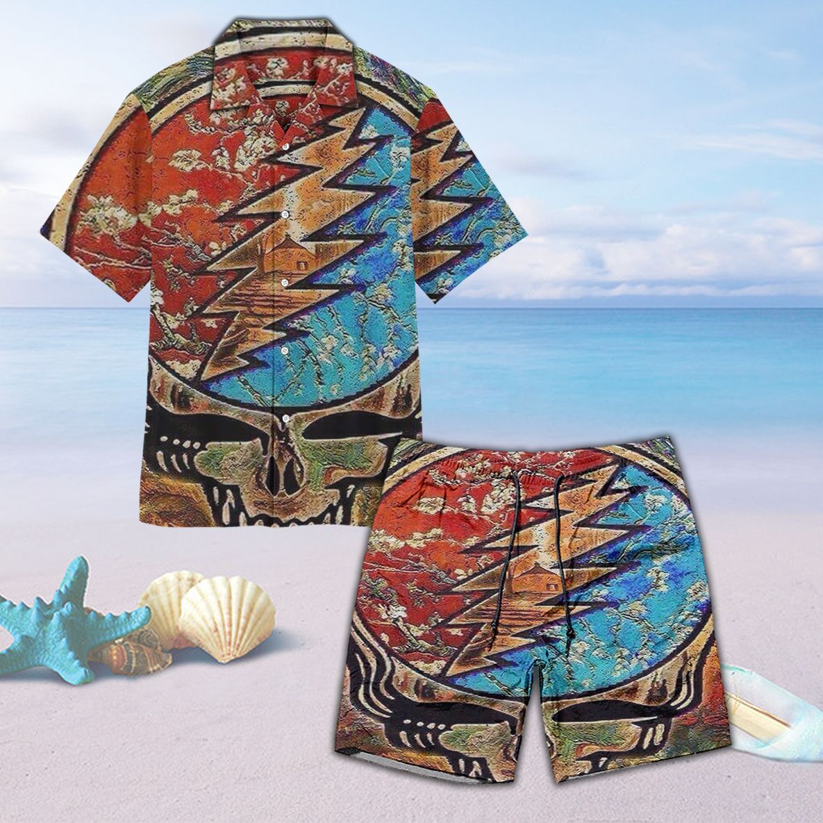 Thankful Dead Unisex Hawaiian Shirt Beach Short Ha109541