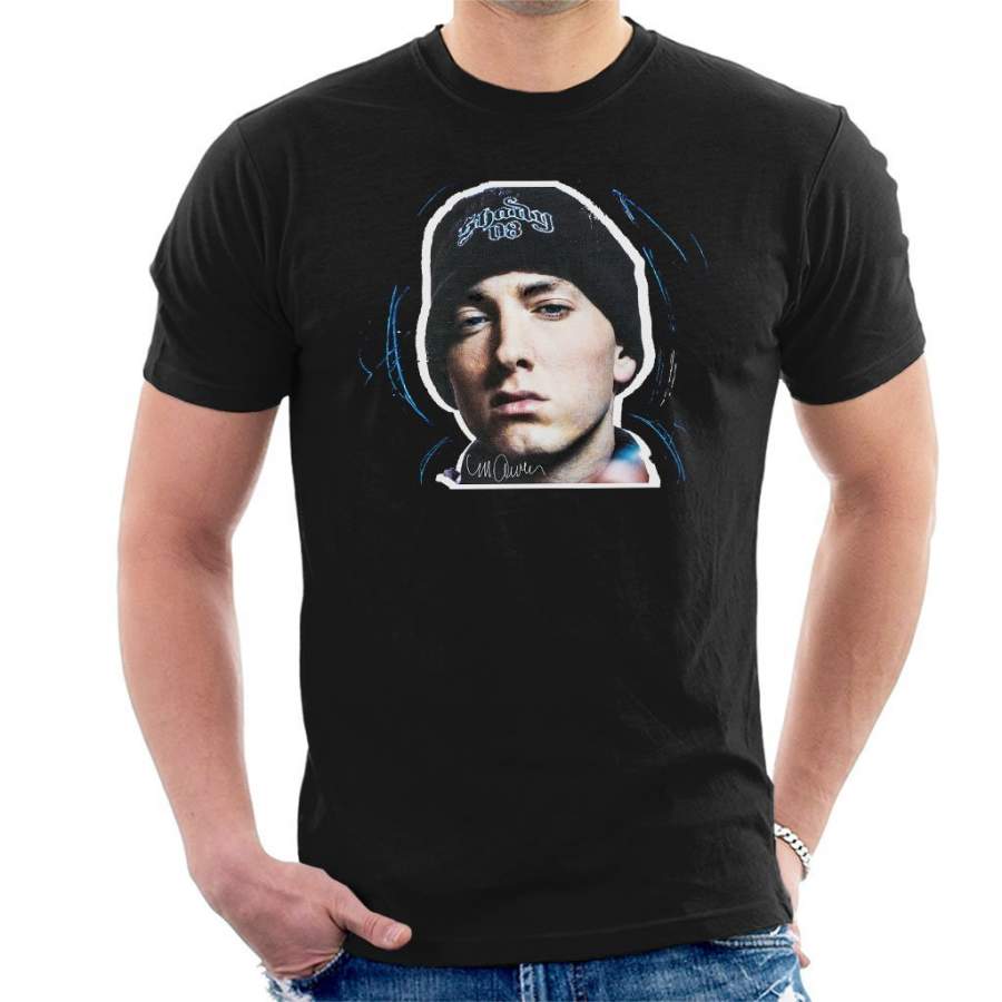 Sidney Maurer Original Portrait Of Eminem Shady Hat Men’s T-Shirt