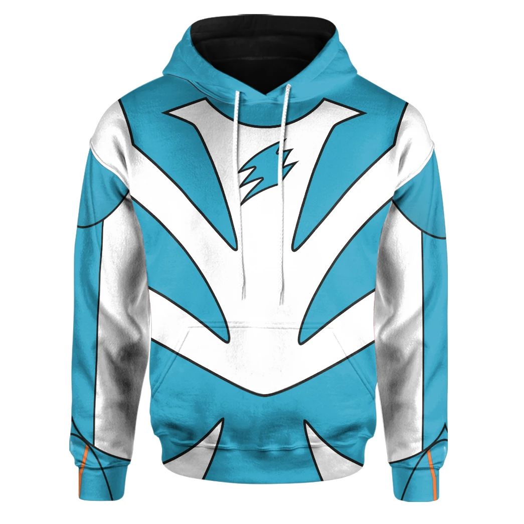 Alohazing 3D Power Ranger Jungle Fury Spirit Ranger Shark Ranger Custom Hoodie