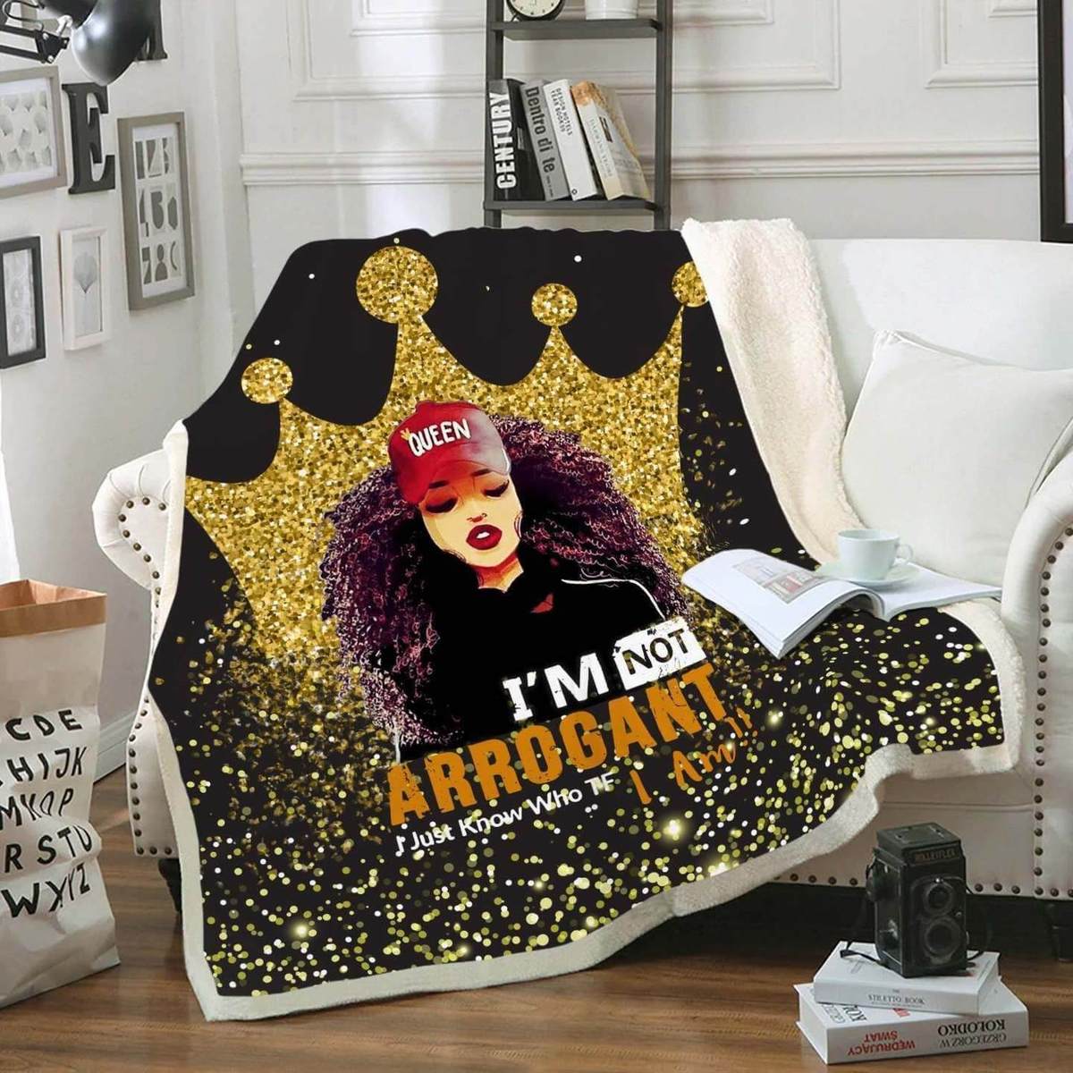 Melanin Art Blanket Black Beauty Art Fleece Blanket I’M Not Arrogant Fleece Blanket – Blanket, Fleece Child, Blanket Sofa Bed