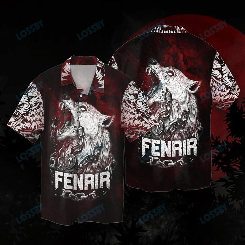 Viking Fenrir Hawaiian Shirt Ha67193