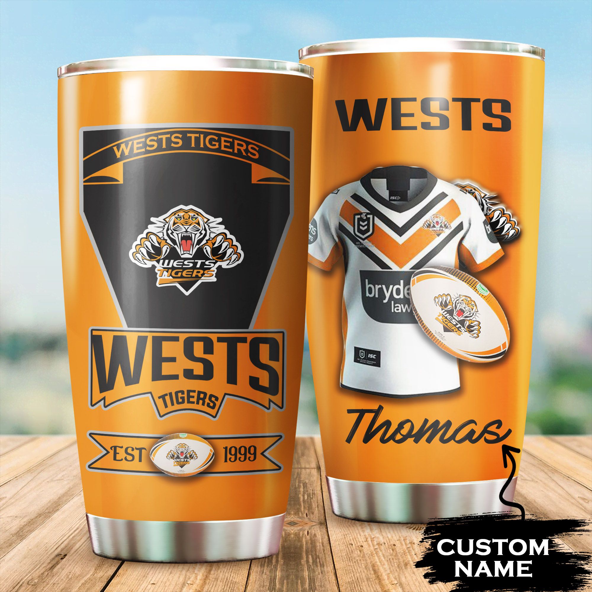 Wests Tigers Custom Tumbler 127 L1MTH0820