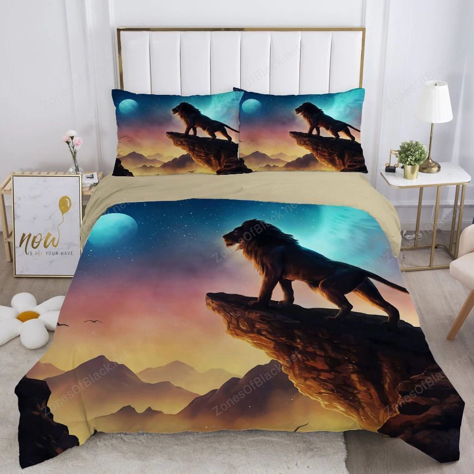 3D Angel Lion Pattern Bedding Set Double Full Queen Extra Large Pillowcase Quilt Cover