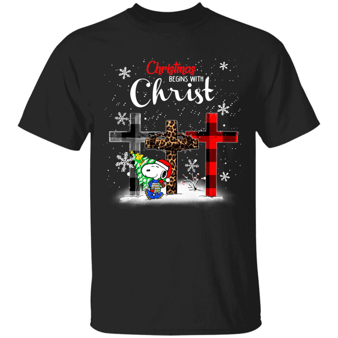 Snoopy Christmas Begins With Christ Shirt CC V1 – Smileteeshirt Store