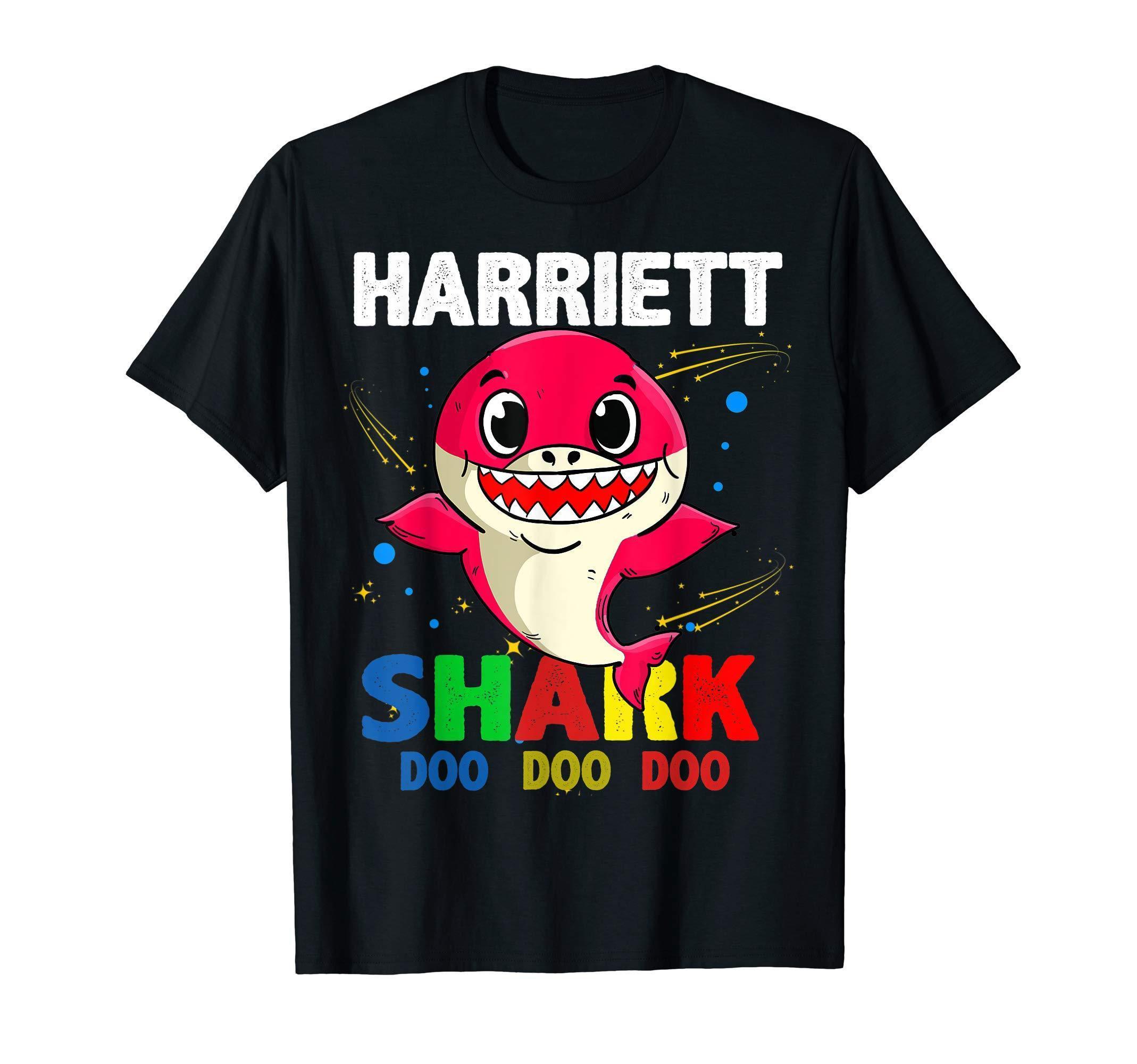 Custom Name Harriett Shark Doo Doo Doo Shark Funny T Shirt