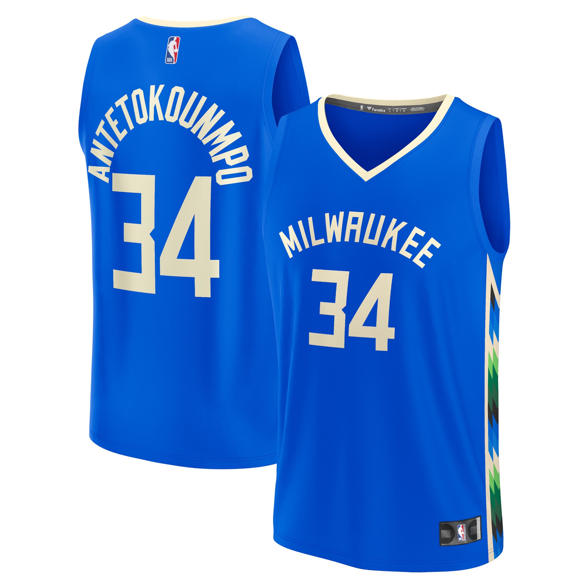 Giannis Antetokounmpo Milwaukee Bucks Fastbreak Jersey – City Edition – Royal