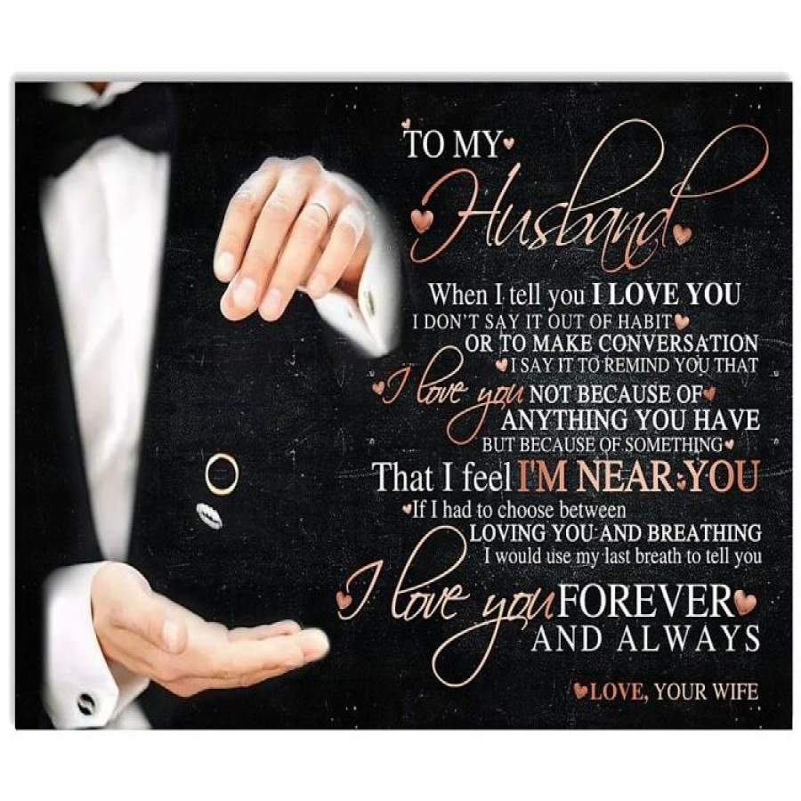 TO MY HUSBAND-I LOVE YOU FOREVER & ALWAYS Horizontal Poster