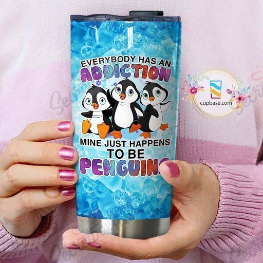 Personalized Penguin Addiction Gs-Cl-Ml0104 Stainless Steel Tumbler Customize Name, Text, Number