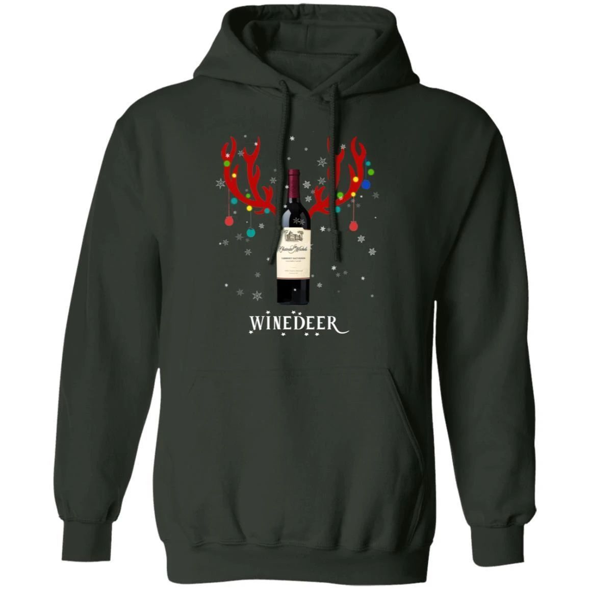 Winedeer Reindeer Chateau Ste. Michelle Wine Hoodie Christmas Wine Hoodie Cool Xmas Gift