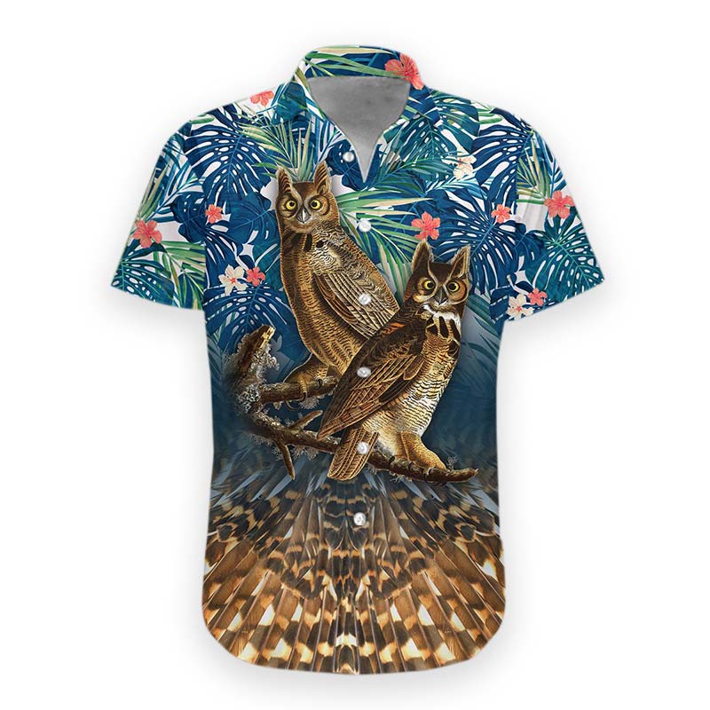 Gearhumans Owl Hawaiian Shirt Ha34218