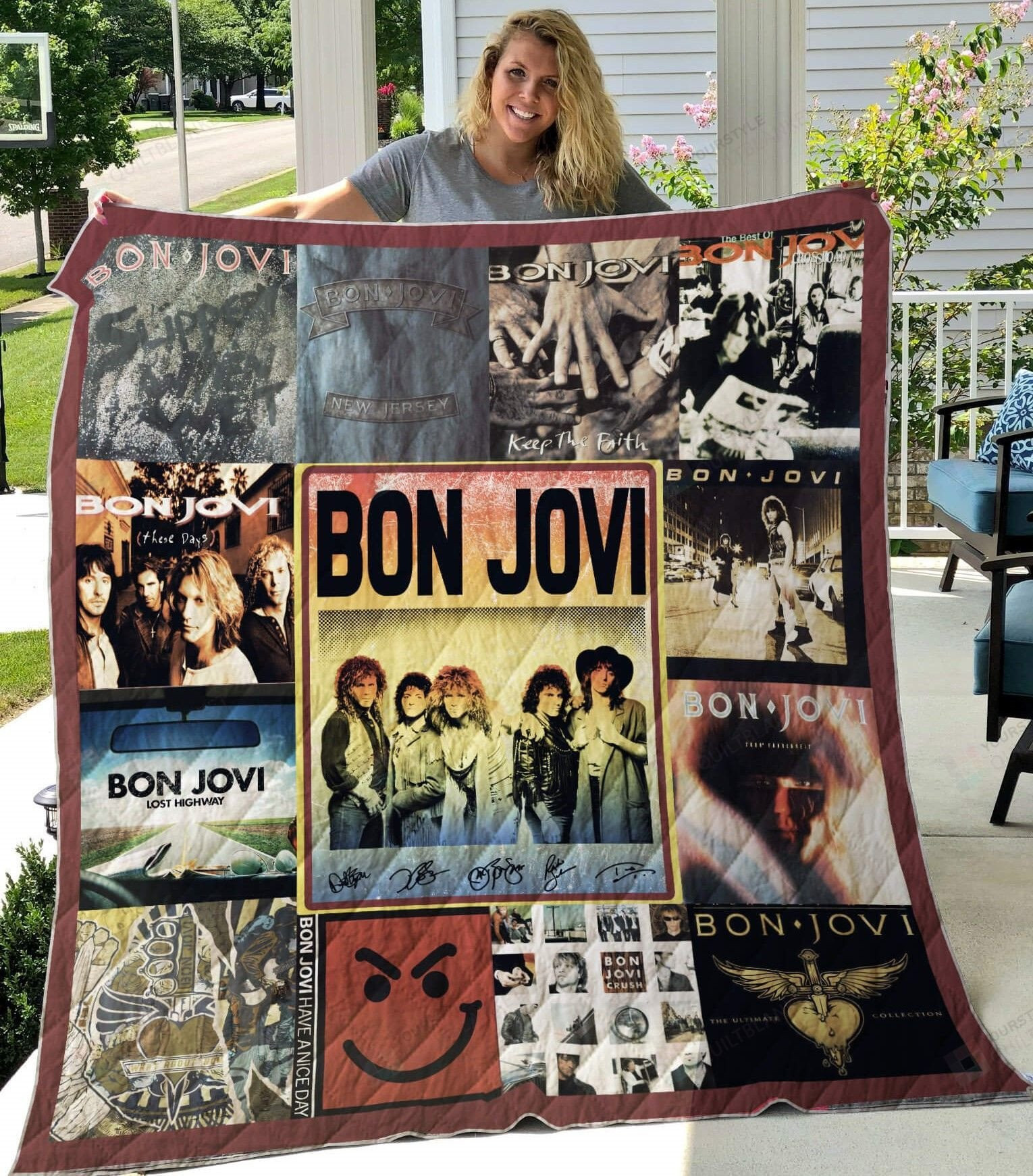 Bon Jovi Fleece Blanket Quilt Blanket