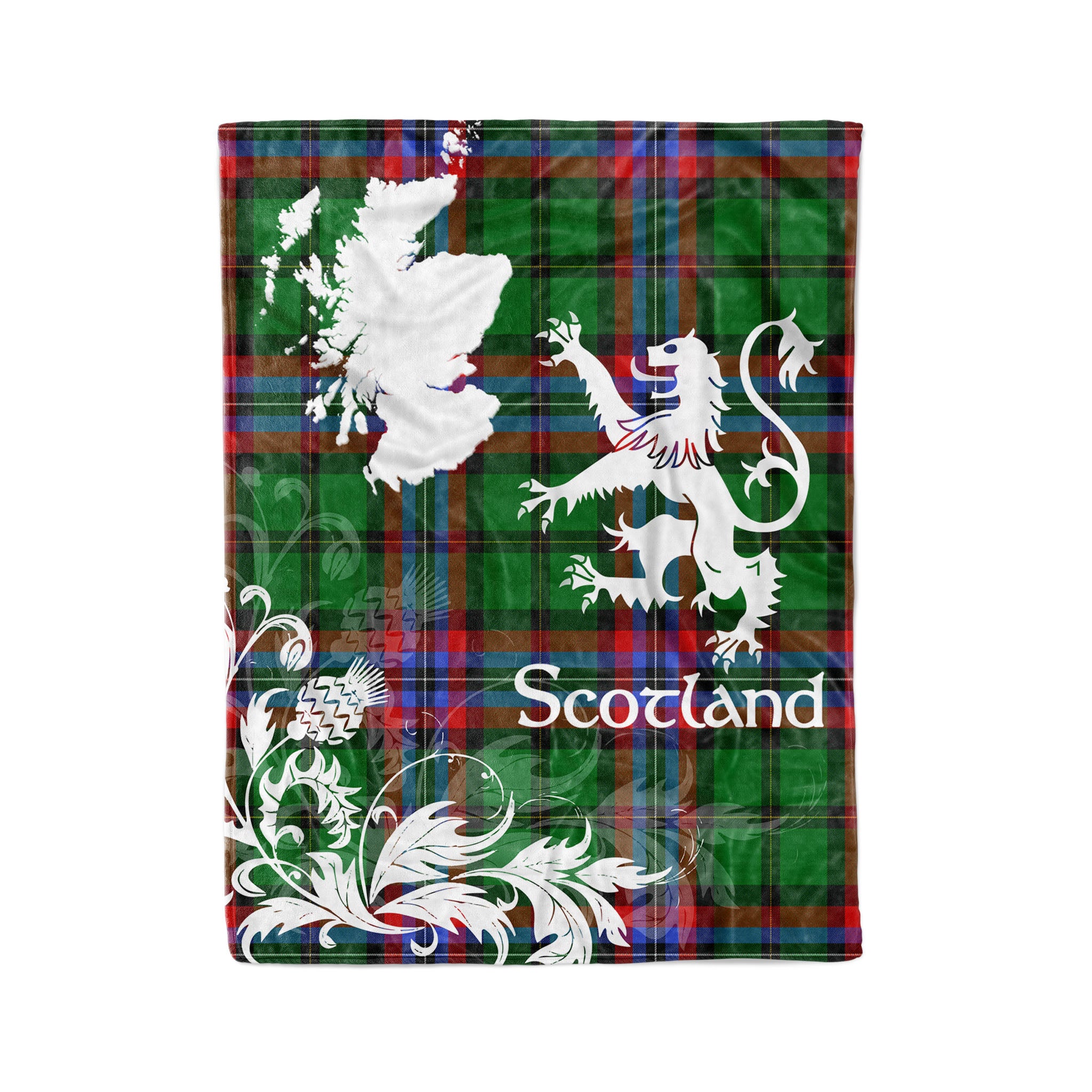 Tartan Plaid Fleece Blanket Tartan Blanket Thistle And Lion Scottish Clan Mcgeachie Plaid Blanket