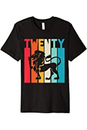 20th Birthday Leo Lion Zodiac Retro Girl Boy 20 years old Premium T-Shirt