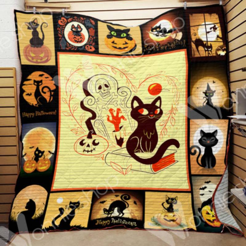 Black Cat Halloween Blanket SEP2703 77O31