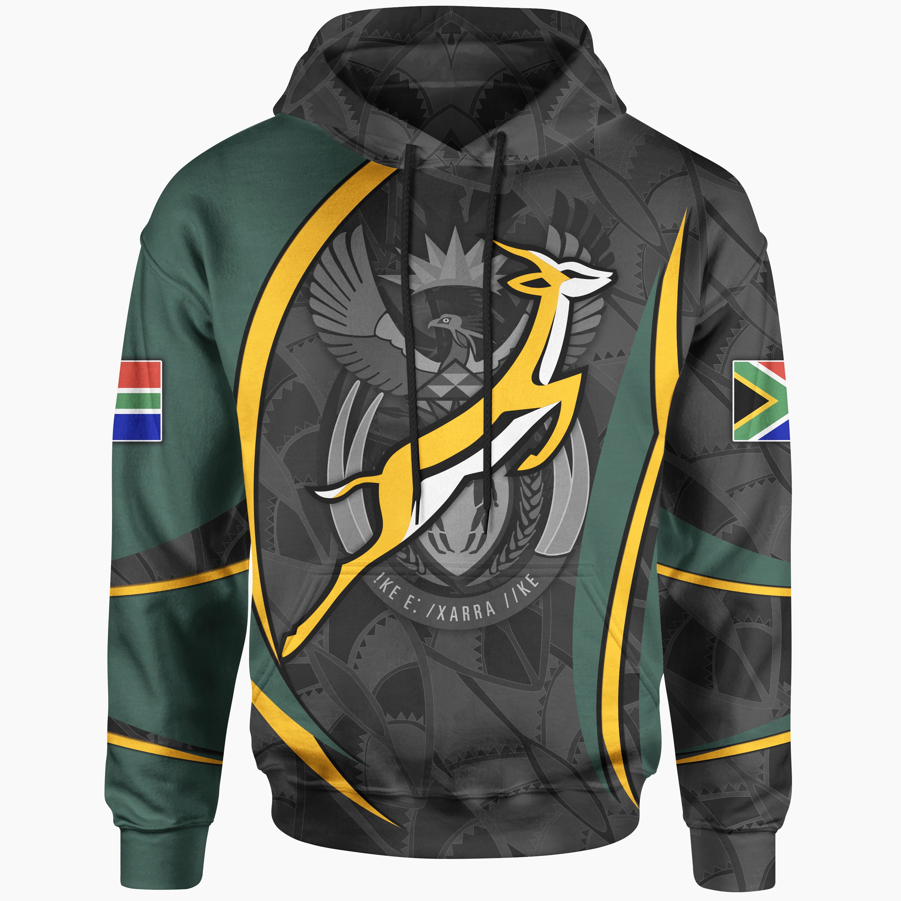 South Africa Hoodie – South African Spirit (Yellow) – BN15