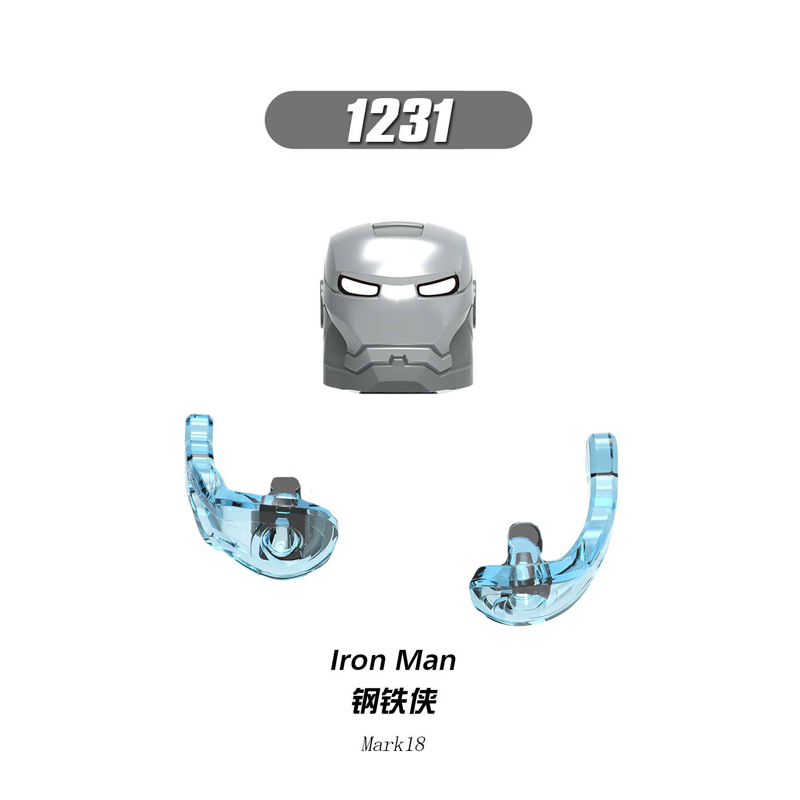 X0254 Superhero Series Iron Man Assembled Small Particle Building Block Mini Figure Educational Children’s Toy Mini Figure Block alx