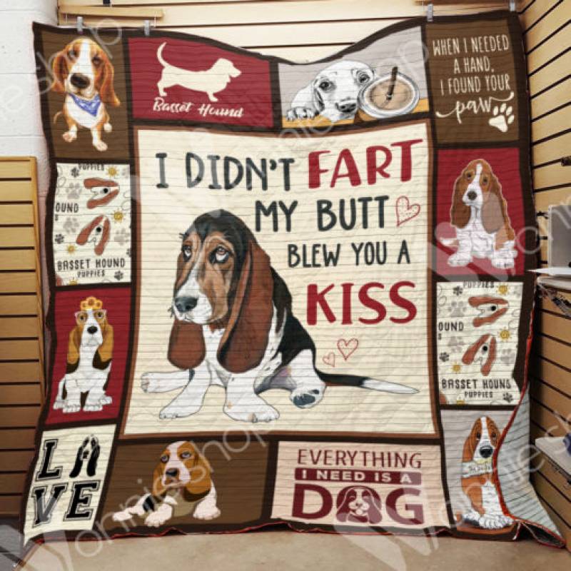 Basset Hound Dog Blanket NOV2002 90O41