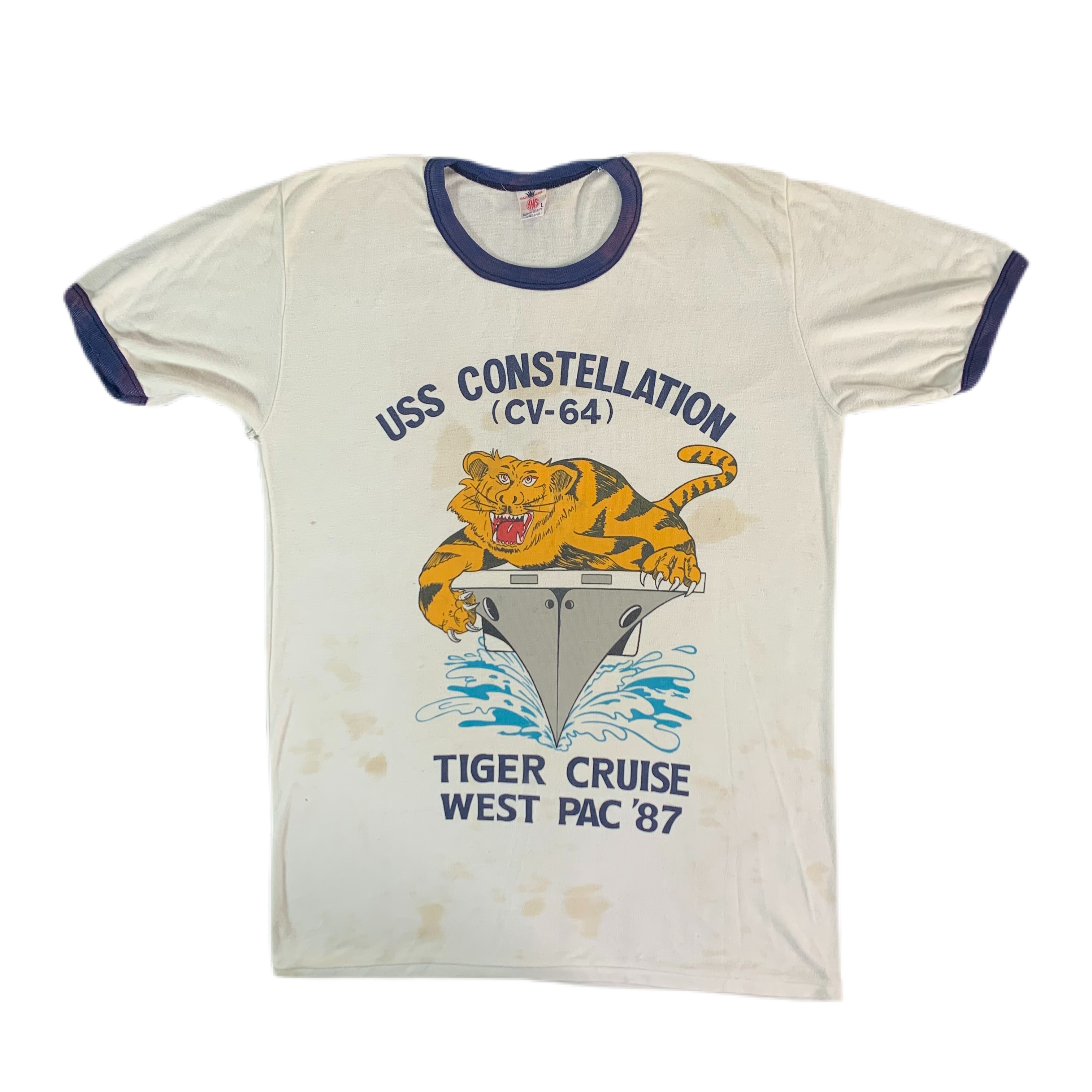 Vintage USS Constellation “Tiger Cruise” Ringer Shirt