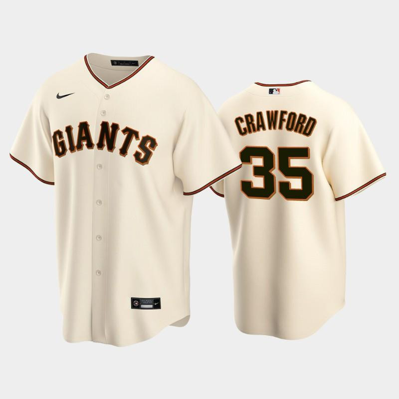 35 Brandon Crawford Cream Home San Francisco Giants Jersey