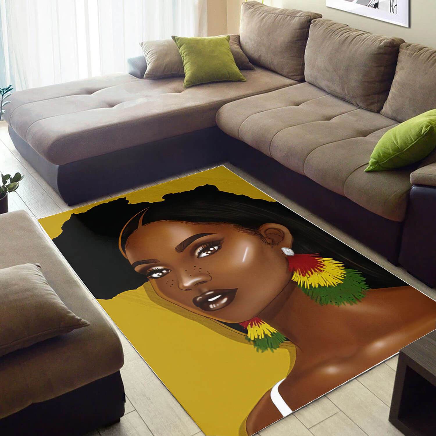 African Area Rug Pretty Melanin Girl African Inspired Area Rug Afrocentric Decor Ideas WBG35057