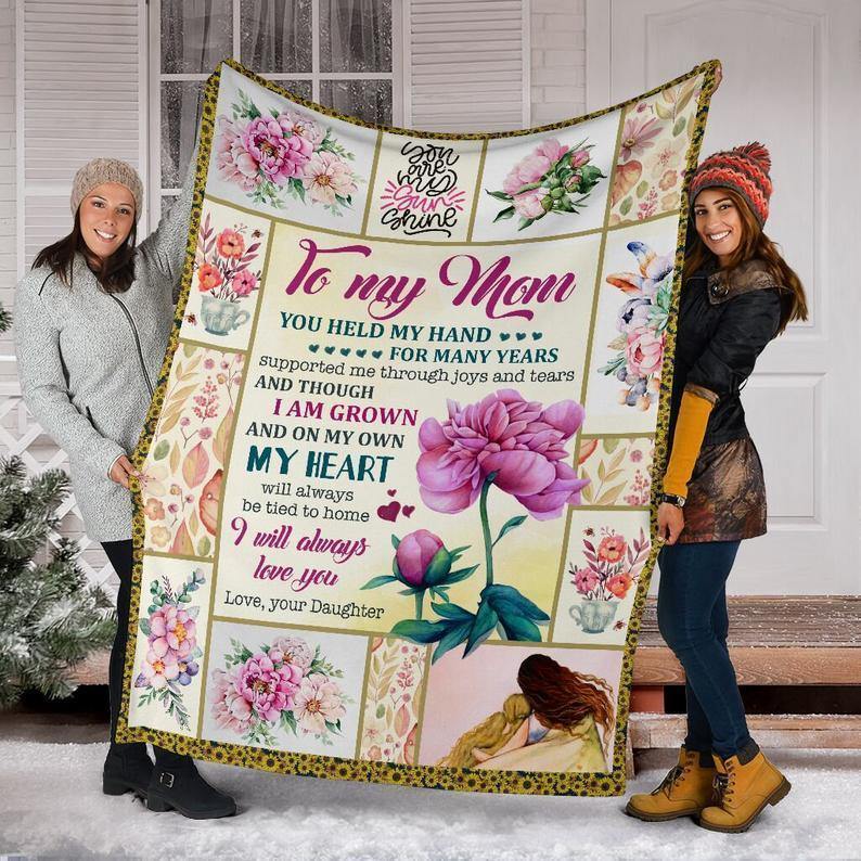 To My Mom You Held My Hand For Many Years – Gift For Mom For Mother’S Day, Unique Gifts Home Decor Gift For Family – Sherpa Blanket Fleece Blanket