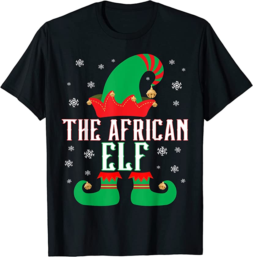 The African Elf Matching Family Group Christmas Party Pajama T-Shirt