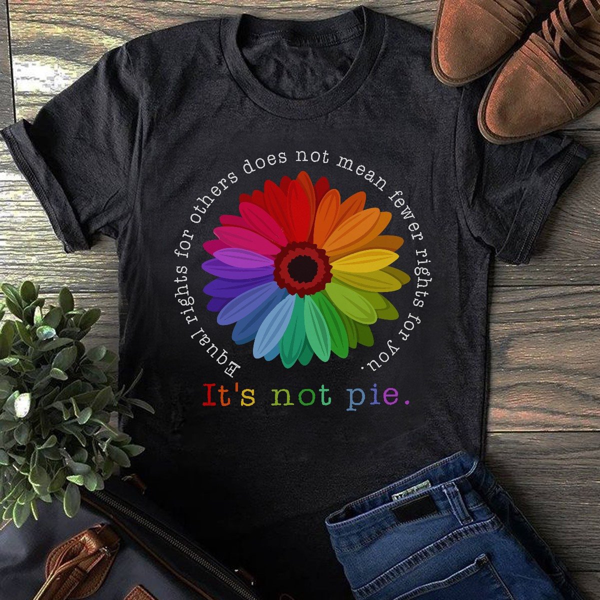 Equal Rights For Others Does Not Mean Fewer Rights For You It’s Not Pie Flower Graphic Unisex T-shirt Hoodie Sweatshirt Plus Size S-5xl