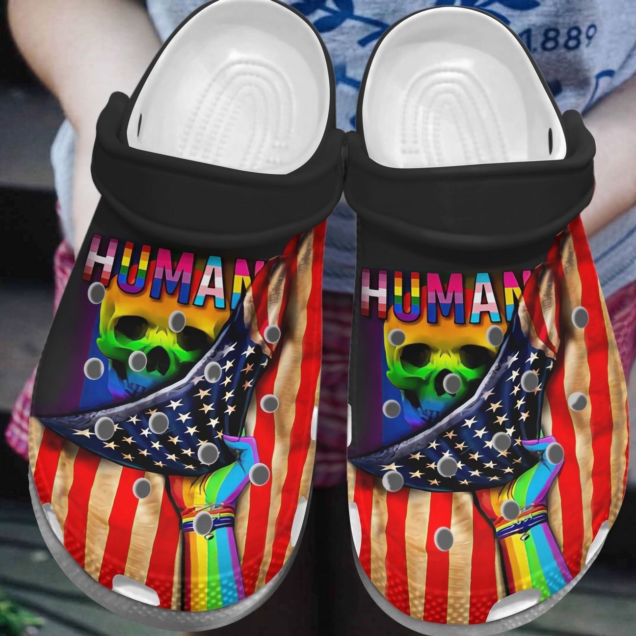 Lgbt Personalized Clog, Custom Name, Text, Color, Number Fashion Style For Women, Men, Kid, Print 3D Human