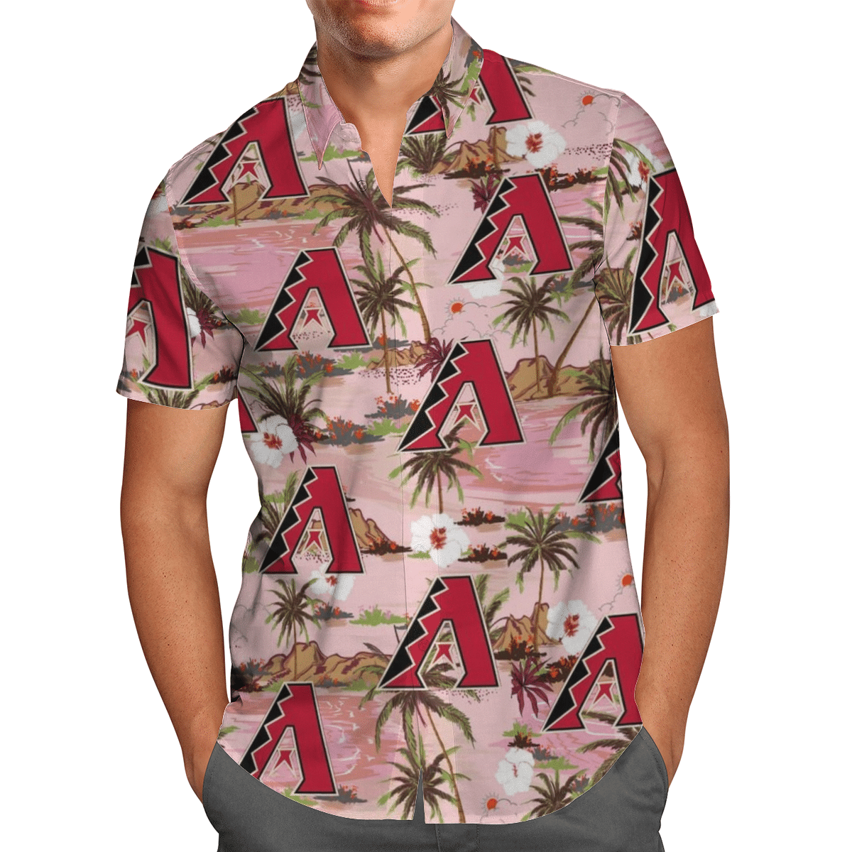 R-Arizona Diamondbacks Baseball Hawaiian Shirt